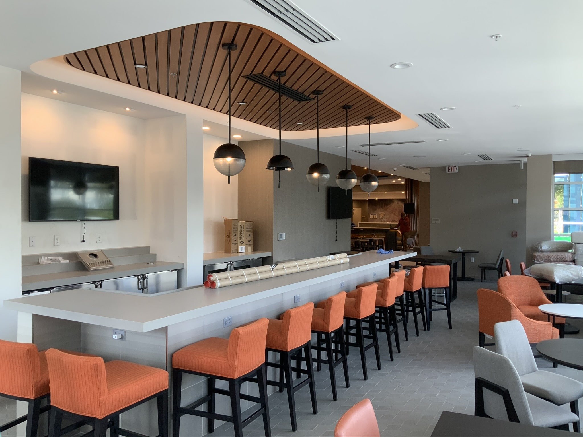 Lobby bar at Spring Hill Suites Lakeland